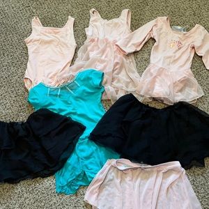 Girl’s dance clothing (sold as set of 7 pieces)